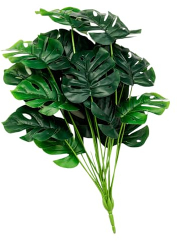 Yardenfun Foglie Finte Monstera Foglie Artificiali Verdi Steli Monstera Da Te Per Decorazioni Festa e Casa