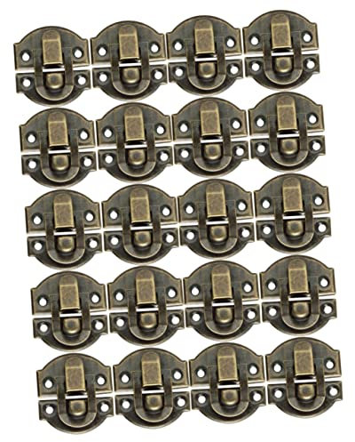 TEHAUX Antike Vintage Schnappverschlüsse aus Eisen 30 Stück Schmuckkästchen Beschläge mit Retro Riegel Schrankverschlüsse für Holzkisten Möbel Reisetaschen