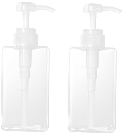 EPIGEIST Set 2 Pezzi Bottiglie Dosatrici Riutilizzabili 450ml in Petg Bottiglie di Plastica Pompa Portatili per Viaggio e Campeggio