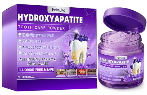 Poudre Réparatrice Dentaire Dormorna à l'Hydroxyapatite - Protection de l'Émail pour Dents Sensibles, Blanchiment Naturel & Haleine Fraîche, Goût Menthe, 30g (Lot de 1)