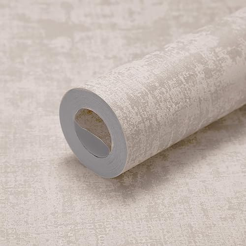 Anttyscar 4 Rolle Betonoptik Tapeten Braun Beton Effekt Tapete Betontapete Industrial Vintage Beton Optik Tapete Livingwalls Vliestapete Zement Putz Motivtapete für Wohnzimmer, Flur, Schlafzimmer