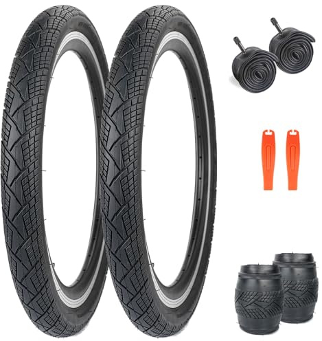 WEEROCK 2-pack 20/24/26 tums däck vikbar 20/24/26 x 1,75 kappa cykel reservdäck vikbar för MTB mountainbike, barncykel, crusier cykel, Commuter Bike