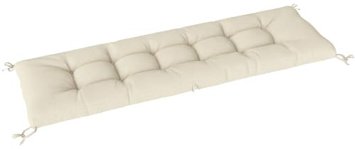Outsunny Palettenkissen Abnehmbar Outdoor Kissen 198x65x13cm Beige | Sitzkissen, Palettenpolster mit Befestigungsbändern, Palettenauflagen für die meisten Liegen, Wetterfest