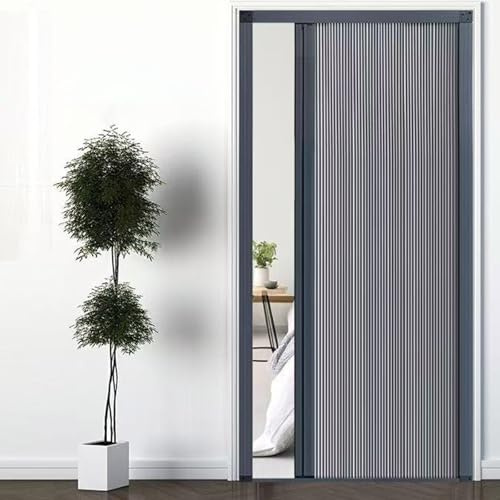 Nevthar Folding Accordion Sliding Door,Custom Size Doors Internal House,Screen Door Partition,Foldable Closet Sliding Gate,for Utility Room/Bedroom/Kitchen,Living Space Magnetic Folding Gate