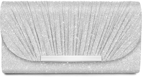 Eudomis Damen Clutches Elegante Pailletten-Abendhandtasche mit abnehmbarer Metallkette, Umschlag Crossbody Tasche für Hochzeit, Braut, Abschlussball, Cocktailparty und Gala