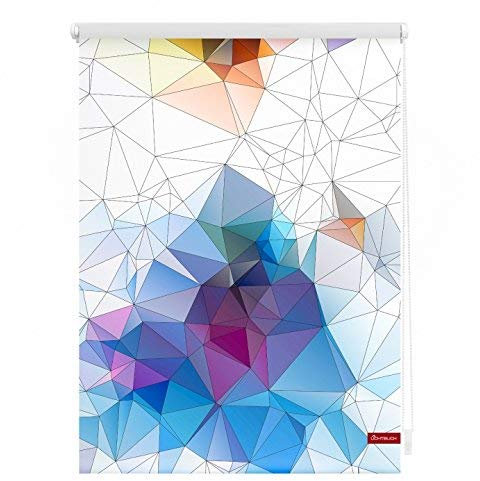 Lichtblick Klemmfix Tageslicht-Rollo mit Motiv, ohne Bohren, Blickdicht, Seitenzugrollo, Made in Germany, Grafik - Bunt 45 x 150 cm (B x L)