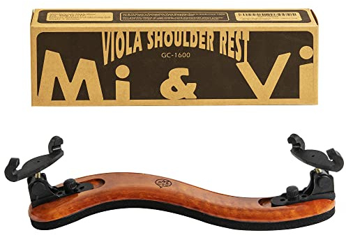 Classic Viola Shoulder Rest for 15”-17” Viola (Full Size) with Adjustable Height | Collapsible | Real Maple Wood | Excellent Support Grip - By MIVI Music
