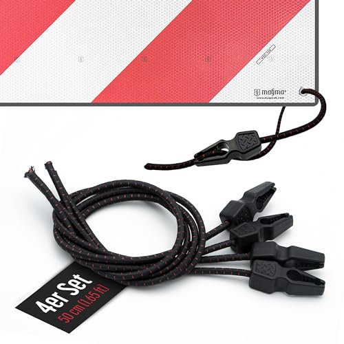 MAGMA Pack 4 Tensores Elásticos 50cm | Pulpos Transporte para Sujetar Placa V20 Magma, Portabicicletas, Ojales, Toldos, Lonas, Piscina, Acampada | Cuerdas Elásticas de Longitud Ajustable (50cm)
