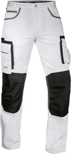 Uvex Tune-up 8909 Pantalon de Trabajo para Hombre - Pantalones Cargo para Trabajar de Algodón y de Cordura - Multibolsillos - Bolsillo de Las Rodilleras - Color Gris, Negro, Azul, Verde, Blanco