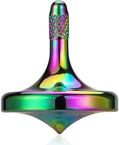 Kreisel Metall mit Perfekte Balance Stabilität und Lange Rotationszeit, Edelstahl Dekompression Desktop EDC Stressabbau Spielzeug für Erwachsene und Kinder (Bunt)