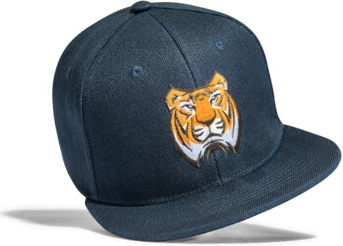 Baddery Kinder Cap - „Tiger“ - Bestickte Tiermotiv Kappe | Bestickte Tiermotiv Kappe für Jungen & Mädchen