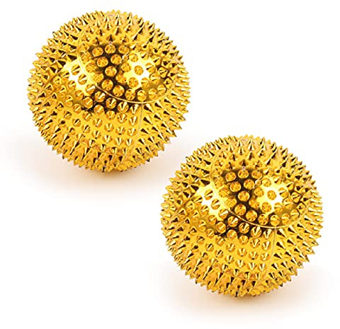 Layhou 2 Stück Magnetische Akupressurkugeln Igelball Massageball Magnetic Spiked Massage Ball - klein 32mm Durchmesser - Akupressur Massagegerät