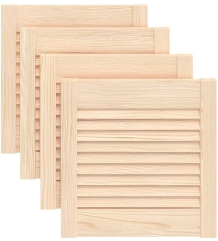 vidaXL Skåpluckor lamelldesign 4 st 39,5x39,4 cm massiv furu