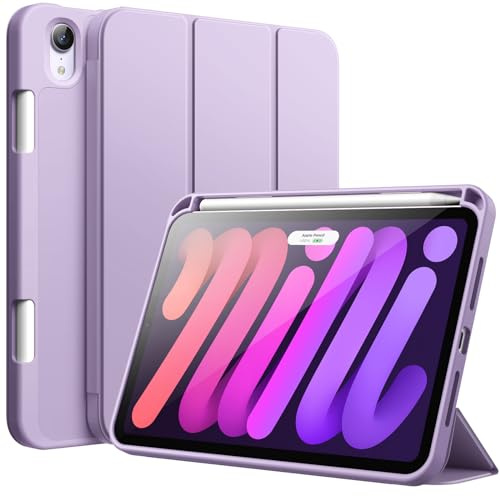 JETech Hülle für iPad mini A17 Pro/6. Gen, Helles Lila