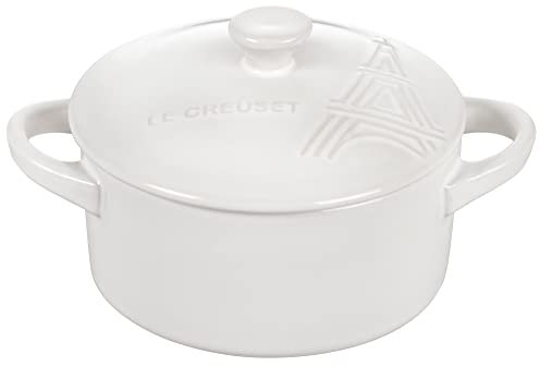 Eiffel Tower Stoneware Mini Cocotte - White
