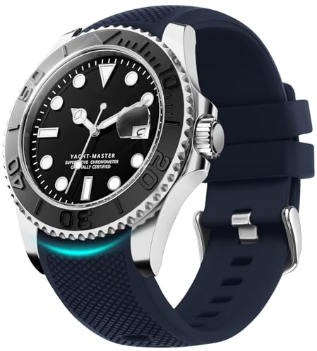 Fullmosa 22mm Silicone Watch Bands No Gaps Compatible for Samsung Galaxy Watch 46mm/Gear S3 Classic/Frontier, Galaxy Watch 3 45mm,(Blue)