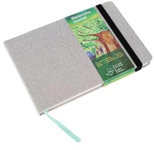 tumuarta Aquarell Skizzenbuch, 300g, 25% Baumwolle, 14x21 CM, 24 Blatt, 48 Seiten, Feinkorn, Säurefrei, Aquarellbuch, Mixed Media Künstlerpapier Aquarellpapier Block für Aquarell, Acryl, Gouache,