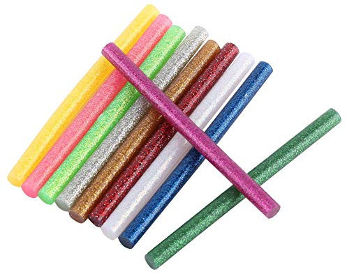10 Stück Heißklebestifte, Farbige Klebestifte, Heißklebestifte in 10 Verschiedenen Farben, 100 Mm Länge, 7 Mm Mini, Geeignet für Heißklebepistolen in mit