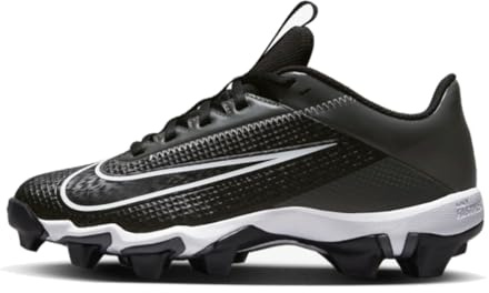 Nike Vapor Edge Shark 2 - Tacos de fútbol para niños pequeños/grandes, Negro / blanco, 10 Big Kid