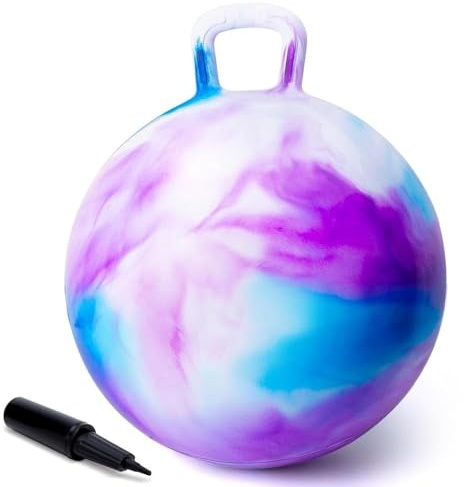 U&C Planet 45CM Pallone da Salto per Bambini 3-8 Anni Supporta fino a 100 kg Design Antiscivolo con Pompa Palla da Salto in PVC per Interni ed Esterni