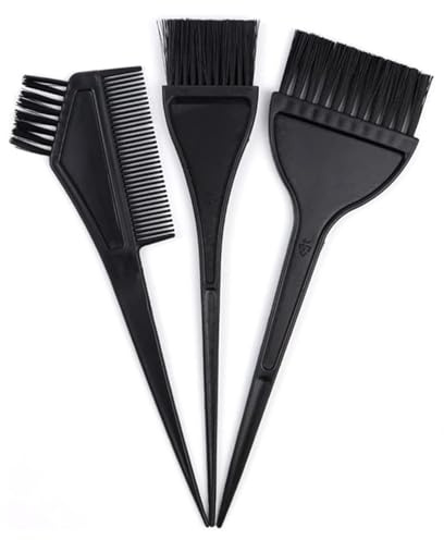 3 Stück Haarfärbepinsel Set, Farbpinsel Haare, Pinsel zum Haare Färben, Haarfarbe Bürste, Haarfärbekamm für DIY Haarfärbe Haarfärbemittel Salon Friseur Werkzeug Farb Pinsel Breit