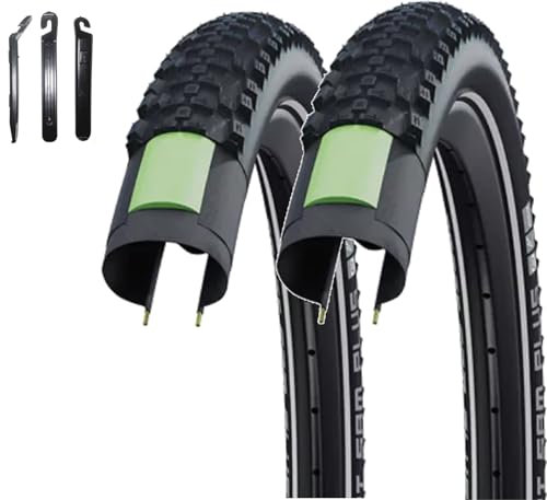 2 x Schwalbe Smart Sam Plus Performance E-50 DD Greenguard Schwarz-Reflex 57-584 (27.5 x 2.25) inkl. Reifenheber