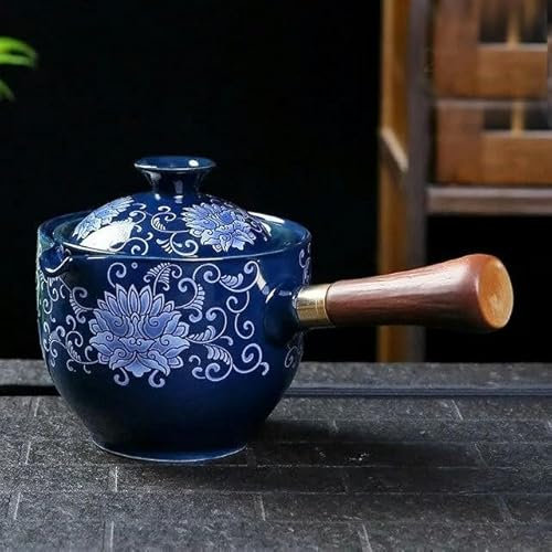 RAEF Ceramic Glass Teapot Chinese Gongfu Tea Pot 360 Rotation Tea Maker Automatic Single Pot Teapot For Tea