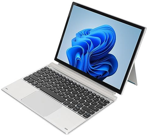 Cuifati Ordinateur Portable Design 2 en 1, écran Tactile 12,3 Pouces, Résolution 2880 X 1920, Mémoire 16 Go, WiFi Double Bande, Multiport avec Clavier Magnétique, pour11 (16+512G Prise UE)