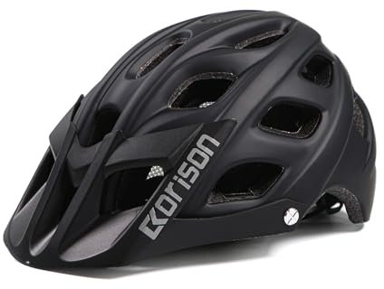 Ckorison Mountainbike-Helm für Erwachsene, Herren/Damen, leichter MTB- und Rennradhelm mit verstellbarem Visier, hochschlagfester EPS-Schaum und 21 Belüftungsöffnungen, atmungsaktiv