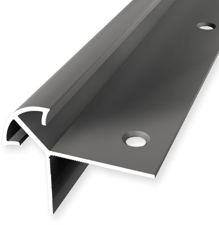Treppenkantenprofil 40 x 50 x 2500 mm Winkelprofil Aluminium Glatt Versenkt Gebohrt Edelstahl Einfasshöhe 15 mm Küberit