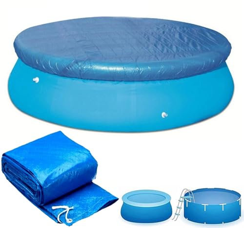 Pool-Cover - Round Swimming Pool-Cover, Easy Set Dustproof Pool Protector for Inflatable Pools & -bove Ground Pools (340cm/10ft)