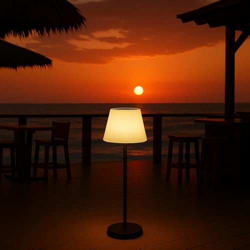 MeLiTec Solar-Leuchte, Solar-Stehlampe kabellos, 100cm, Akkubetrieb mit USB-Kabel, Solar-Terrassenbeleuchtung, auch Balkon oder Garten, mit Farbwechsel-Funktion, auch als Solar-Tischlampe 60cm, SO50-1