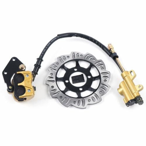 Hauptbremszylinder-Kit 49-125ccm 4-Takt Hydraulisches Scheibenbremsen-Kit Go-Kart-Scheibenbremssatz Bremsbelag Hinten für Mini- & Pocket Bike
