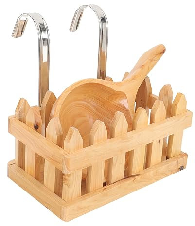 TINEASUR 1satz Holz Aufbewahrungskorb Für Badezimmer Mit Wasserlöffel Praktisches Duschzubehör Für Seifen Duschgel Und Lotionen Zur Maximierung Des Platzes Der Badewanne