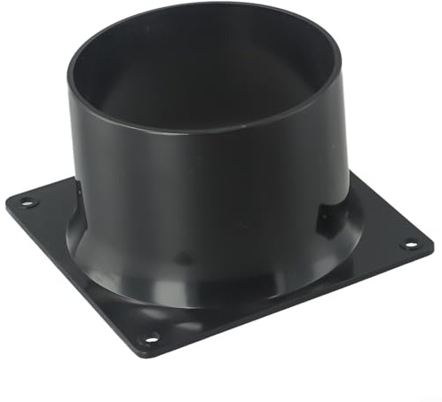 Flanschverbinder, Kanalverbinder,runder Flansch, ABS-Kunststoff,Lüftungs-Wandflansch für Trockner, Abluftrohr, Badezimmer-Ventilatorkanal (100 mm)