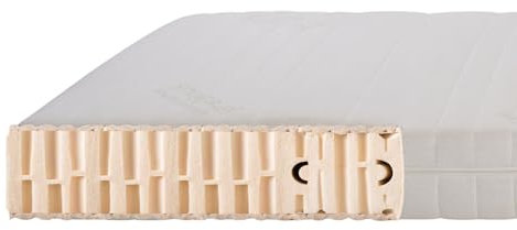 SHOGAZI® Luxus 17 cm Naturlatex-Matratze, 7-Zonen-Design, H3, Bio-Baumwollbezug – Nachhaltig & Komfortabel, Made in Germay (90 x 200 cm)