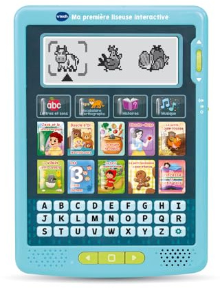 VTech - Ma Première Liseuse Interactive - Histoires à Lire et Écouter - Liseuse Enfant avec Écran Animé, Musique et Jeux Éducatifs - Jeu Lecture - Cadeau Enfant de 3 Ans à 7 Ans - Contenu en Français