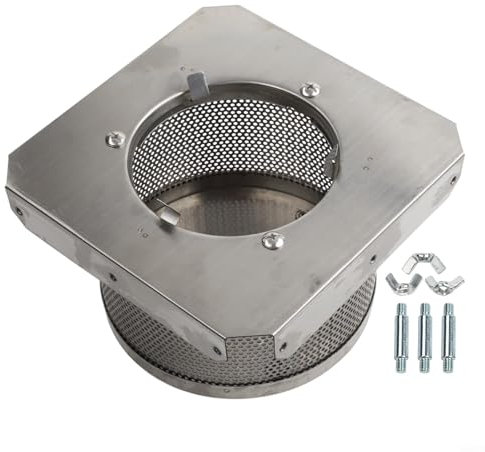 RichVibe Terrassenheizer, Brenner, Emitter und Sockel, 4-seitiger Pyramiden-Terrassenheizer, Brennnetz-Heizteile für die meisten quadratischen Glasheizungen (10 cm)