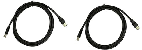 GREOHNMPAW 2X Schwarzes IEEE 1394 Firewire 400 auf Firewire 400 Kabel, 6-Polig / 6-Polig Stecker/Stecker - 10 Fuß