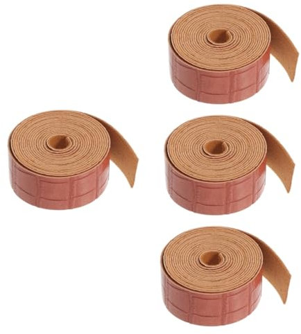 HOMSFOU 4 Rollos Accesorios De Palma Banda Cordón Envase Elaboración Cable Cordel Suministros Para Fabricar Cinturón Cuero Pu