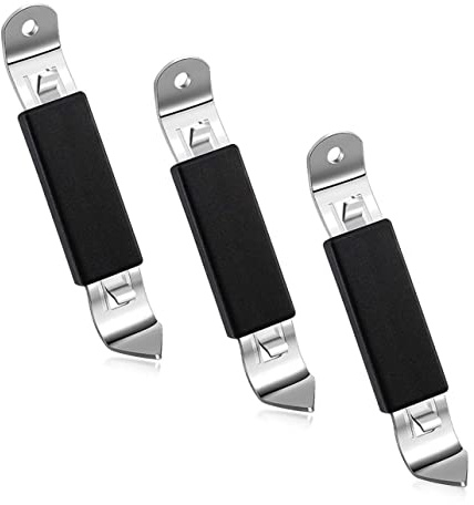 CONGARTENO Apribottiglie Magnetico Multifunzione Piccolo, Apriscatole Portatile Design Magnetico per Cucina, Bar, Campeggio, Set da 3 Pezzi, Utensile Pratico per Apertura Bottiglie