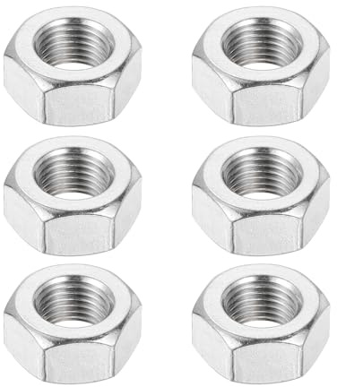QUARKZMAN M12x1,25mm Sechskantmuttern 6 Stück 304 Edelstahl metrische