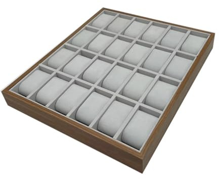 Gatuida Présentoir à Montres en Bois Fleur de Rose, Boîte de Rangement pour Montres 24 Emplacements, Organisateur Vintage pour Hommes, Coffret de Présentation Élégant, Rangement Bijou