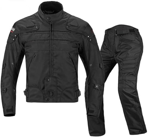 Traje De Moto Para Hombre, Conjunto Textil De 2 Piezas Con Protectores, Chaqueta Impermeable Y Pantalones De Moto, Ropa De Motocross,Ropa De Motociclismo Impermeable Y Resistente Al Frío C,3XL