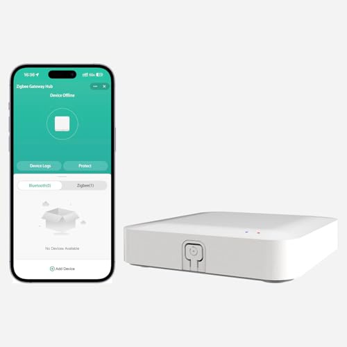 AiSeek Tuya ZigBee 3.0 Hub/puerta de enlace con cable, control remoto WiFi Smart Home Bridge, funciona con dispositivo inteligente Tuya ZigBee, color blanco