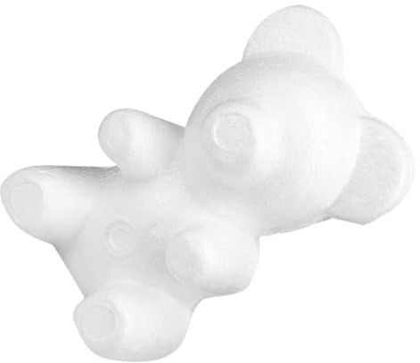 Alipis Orsetto in Schiuma Bianca Scultura Artigianale Fai da Te Ornamento Forma di Orso per Composizioni Floreali Decorazioni per Feste e Regali Personalizzati