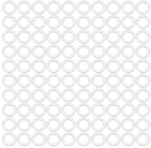 HOOTNEE 200 Piezas Anillos para Cortinas de Plástico Resistentes Accesorios para Cortinas Romanas y Persianas Anillos Perforados Fácil Instalación Compatibles Pesadas y Ligeras