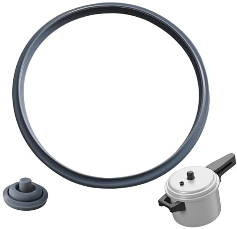 XiDeShop Conjunto de Juntas de Goma para Olla a Presión WMF - Incluye Junta de 22 cm y Anillo de Señal de Cocción - Compatible con Modelos, Plus y Ultra de 3 a 8,5 litros - Seguridad y Durabilidad