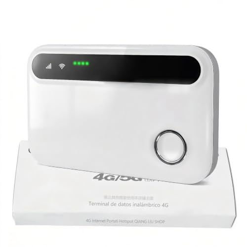 4G LTE Router WiFi portátil,300 Mbps, con Ranura para Tarjeta SIM | Señal potente Velocidad Máxima de 300 Mbps, Protocolo de Seguridad WPA2, Batería con Autonomía de un Día,Viajes,Teletrabajo