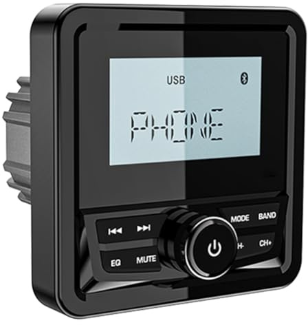 NONDK Waterproof Boat Radio System Media Player Square Marine Radio/FM AM Antenna Bluetooth MP3 Speaker